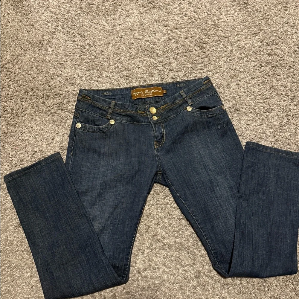 Vintage Rare Apple Bottoms Blue Jeans Classic Fit Size 11/12 - Picture 12 of 12